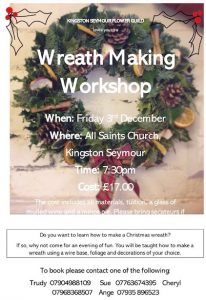 Wreath Making Workshop 3rd December Flyer